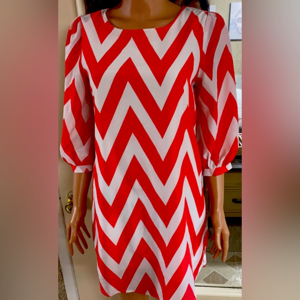 Coco Love Pink & White Casual Dress Size M